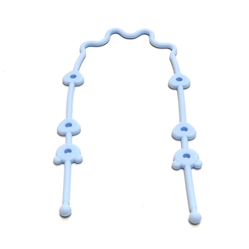 Baby Pacifier Chain with Silicone Holder Silicone Pacifier Clip Safety Straps Stroller & Highchair Accessories Durable X90C